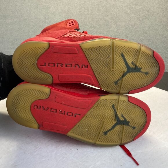 Nike Air Jordan 5 Retro Red Suede GS Size 6.5Y Basketball Shoes 440888-602 main image 16